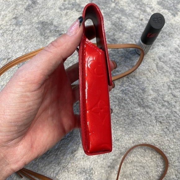 Louis Vuitton Monogram Vernis Green Cigarette Case Pochette TH0012 Rouge Red - Picture 4 of 16